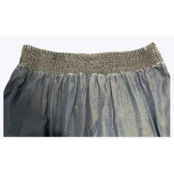 Zara Denim Women's Skirt Blue A Line Pull On Mini Pockets Western Size Medium - Picture 4 of 7